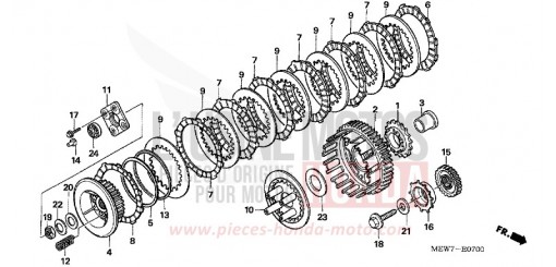 EMBRAYAGE NT700V6 de 2006
